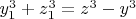 ${y_1^3}+{z_1^3} =z^3-y^3$
