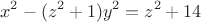 $$x^2-(z^2+1)y^2=z^2+14$$