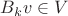 $B_k v \in V$