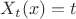 $X_t(x)=t$