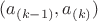 $(a_{(k-1)}, a_{(k)})$