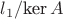 $l_1/\mbox{ker}\, A$