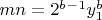 $mn=2^b^-^1 y_1^b
