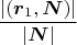 $$\frac{|(\boldsymbol r_1,\boldsymbol N)|}{|\boldsymbol N|}$$
