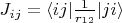 $J_{ij} = \langle ij | \frac{1}{r_{12}} | ji \rangle $