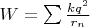 $W = \sum\limits_{}^{}\frac{kq^2}{r_n}$