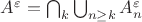 $A^\varepsilon = \bigcap_{k}\bigcup_{n \geq k}A_n^\varepsilon$