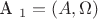 \mathcal{A} _{1} = \left( A,  \Omega  \right)$