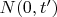 $N(0,t')$