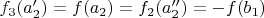$f_3(a_2')=f(a_2)=f_2(a_2'')=-f(b_1)$