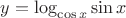 $y = \log_{\cos x}\sin x$
