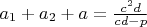 $a_1+a_2+a=\frac{c^2d}{cd-p}$