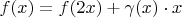 $f(x)=f(2x)+\gamma(x)\cdot x$