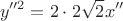 $$y''^2=2 \cdot 2 \sqrt{2} x''$$