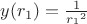 $y(r_1) = \frac {1} {{r_1}^2}$