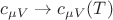 $c_{\mu V}\rightarrow c_{\mu V}(T)$