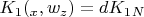 $K_1(\w_x,w_z)=dK_1_N$