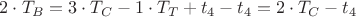$2\cdot T_B=3\cdot T_C-1\cdot T_T+t_4-t_4=2\cdot T_C-t_4$