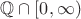 $\mathbb Q\cap [0,\infty)$