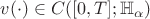 $v(\cdot) \in C([0,T];\mathbb{H}_{\alpha})$