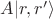 $A|r,r'\rangle$