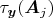 $\tau_{\boldsymbol{y}}(\boldsymbol{A}_j)$