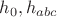 $h_0, h_{abc}$