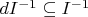 $d I^{-1} \subseteq I^{-1}$