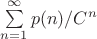 $\sum\limits_{n=1}^{\infty}{{p(n)}/{C^n}}$