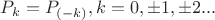 $P_k=P_{(-k)}, k=0,\pm1,\pm2...$