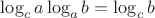 $\log_c a\log_a b=\log_c b$