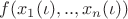 $ f(x_1(\iota),..,x_n(\iota))