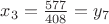 $x_3 = \frac{577}{408}=y_7$