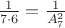 $\frac{1}{7\cdot 6}=\frac{1}{A_7^2}$
