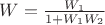 $W = \frac{W_1}{1 + W_1W_2} $