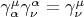 $\gamma _\alpha ^\mu  \gamma _\nu ^\alpha   = \gamma _\nu ^\mu  $