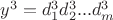 $y^3= d_1^3d_2^3...d_m^3$