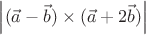 $\left| {(\vec a - \vec b) \times (\vec a + 2\vec b)} \right|$
