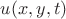 $ u(x,y,t)$