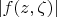 $|f(z,\zeta)|$