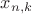 $x_{n,k}$
