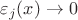 $\varepsilon _j (x) \to 0$