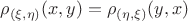 $\rho_{(\xi, \eta)}(x,y) = \rho_{(\eta, \xi)}(y,x)$