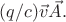 $(q/c)\vec{v}\vec{A}.$