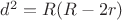$d^2=R(R-2r)$