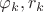 $\varphi_k, r_k$