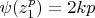 $\psi (z_1^p)=2kp$