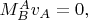 $M^A_Bv_A=0,$