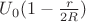 $U_0 (1-\frac{r}{2 R})$