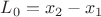 $L_0=x_2-x_1$